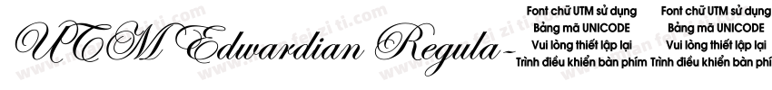 UTM Edwardian Regula字体转换